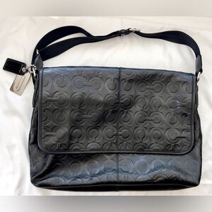 COACH Shoulder Bag Men's Leather black 70250